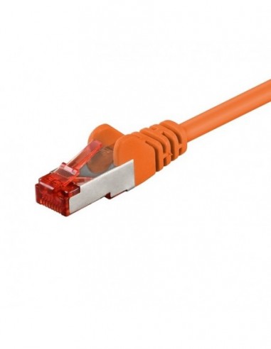 RB-LAN Patchcord S/FTP (PiMF) LSZH pomarańczowy Cat.6, 0.15m