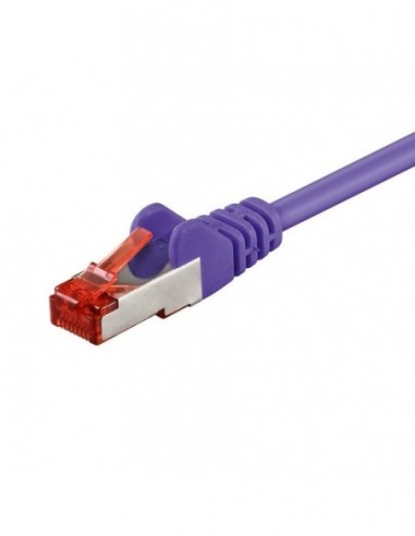 RB-LAN Patchcord S/FTP (PiMF) LSZH fioletowy Cat.6, 0.15m